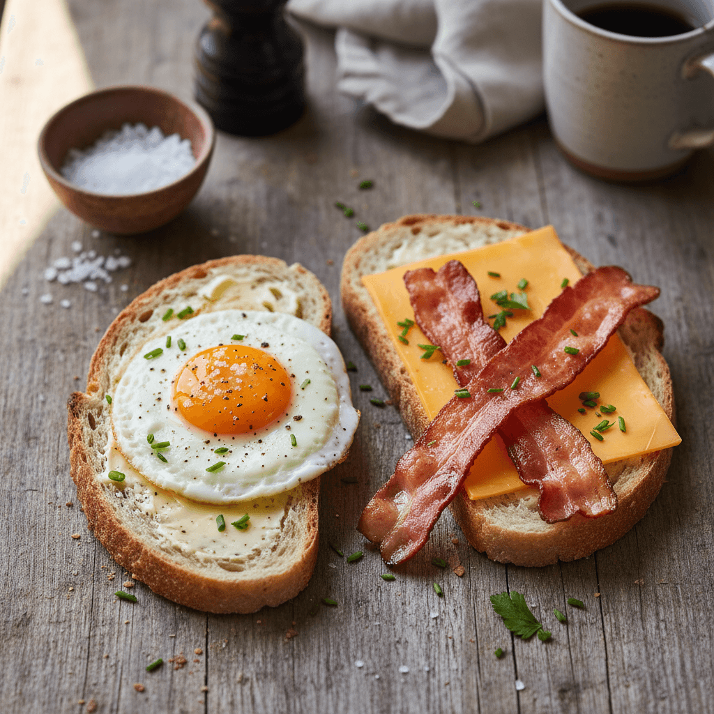 Ägg- och baconmacka