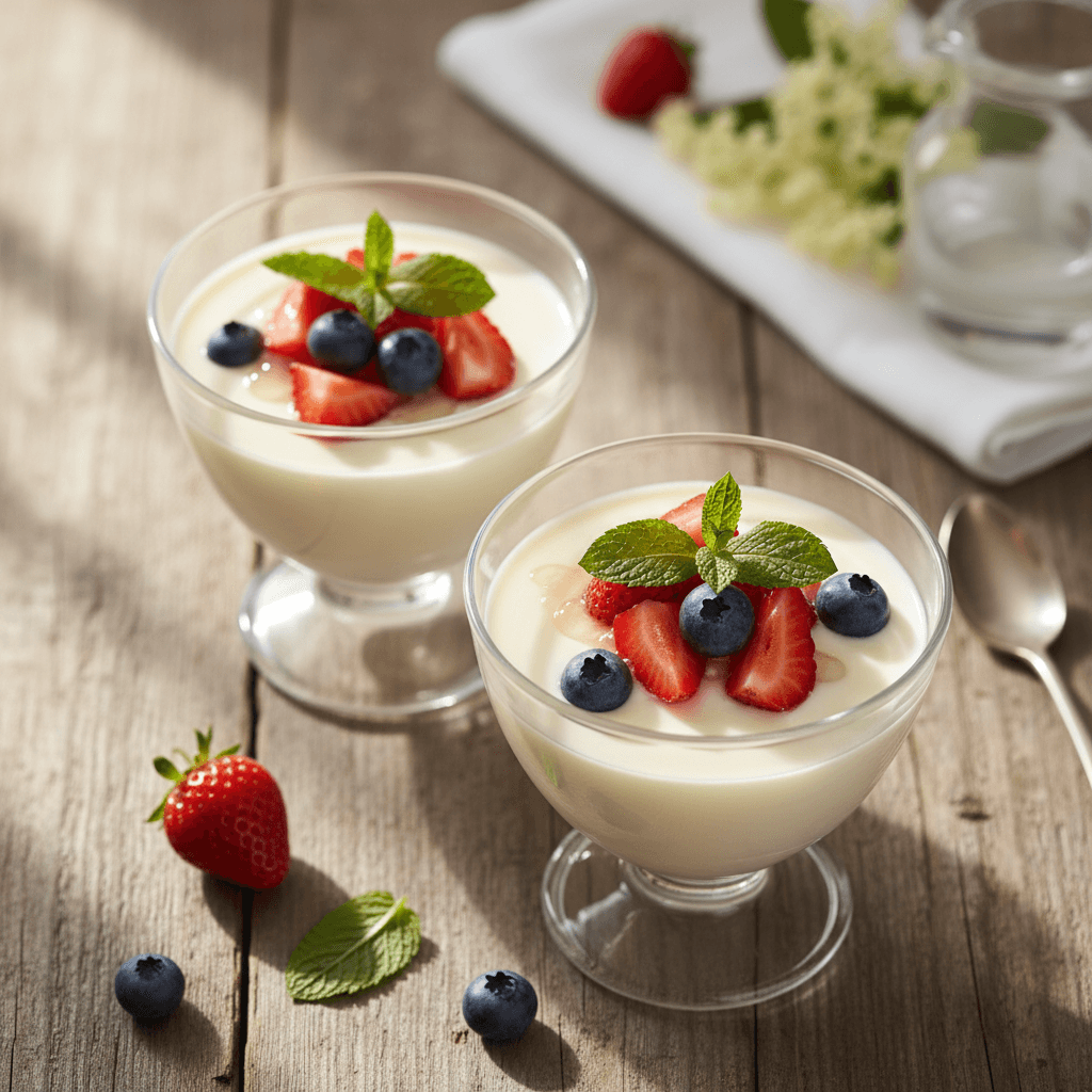 Fläderblomspannacotta