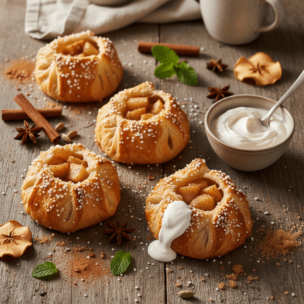 Gräddiga Äppelknyten med Kanel och Kardemumma