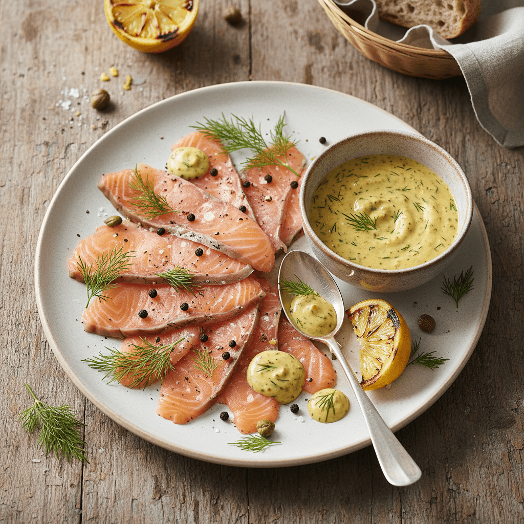 Gravad Lax med Hovmästarsås