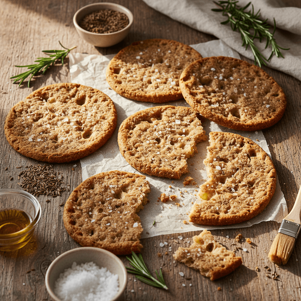 Hemlagat knäckebröd