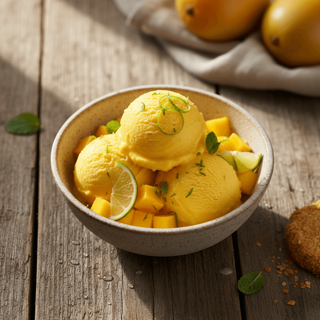 Mango sorbet